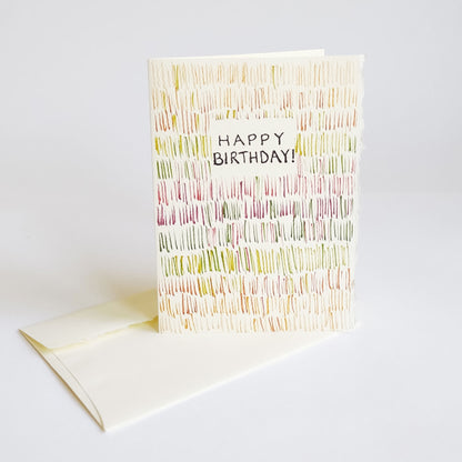 Five Patch Design Original Happy Birthday Greeting Card with envelope