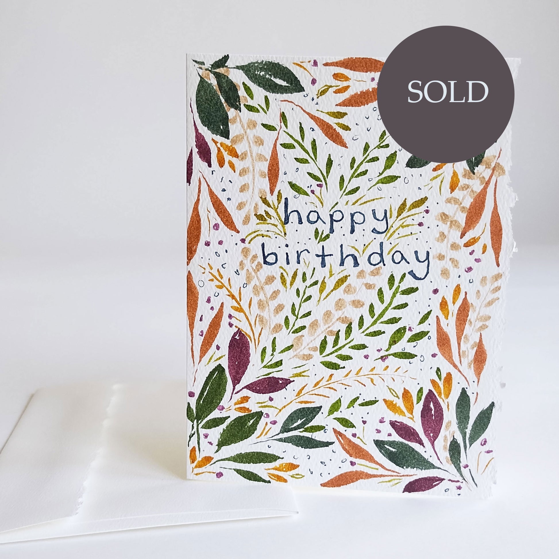 Five Patch Design Original Happy Birthday Greeting Card with envelope